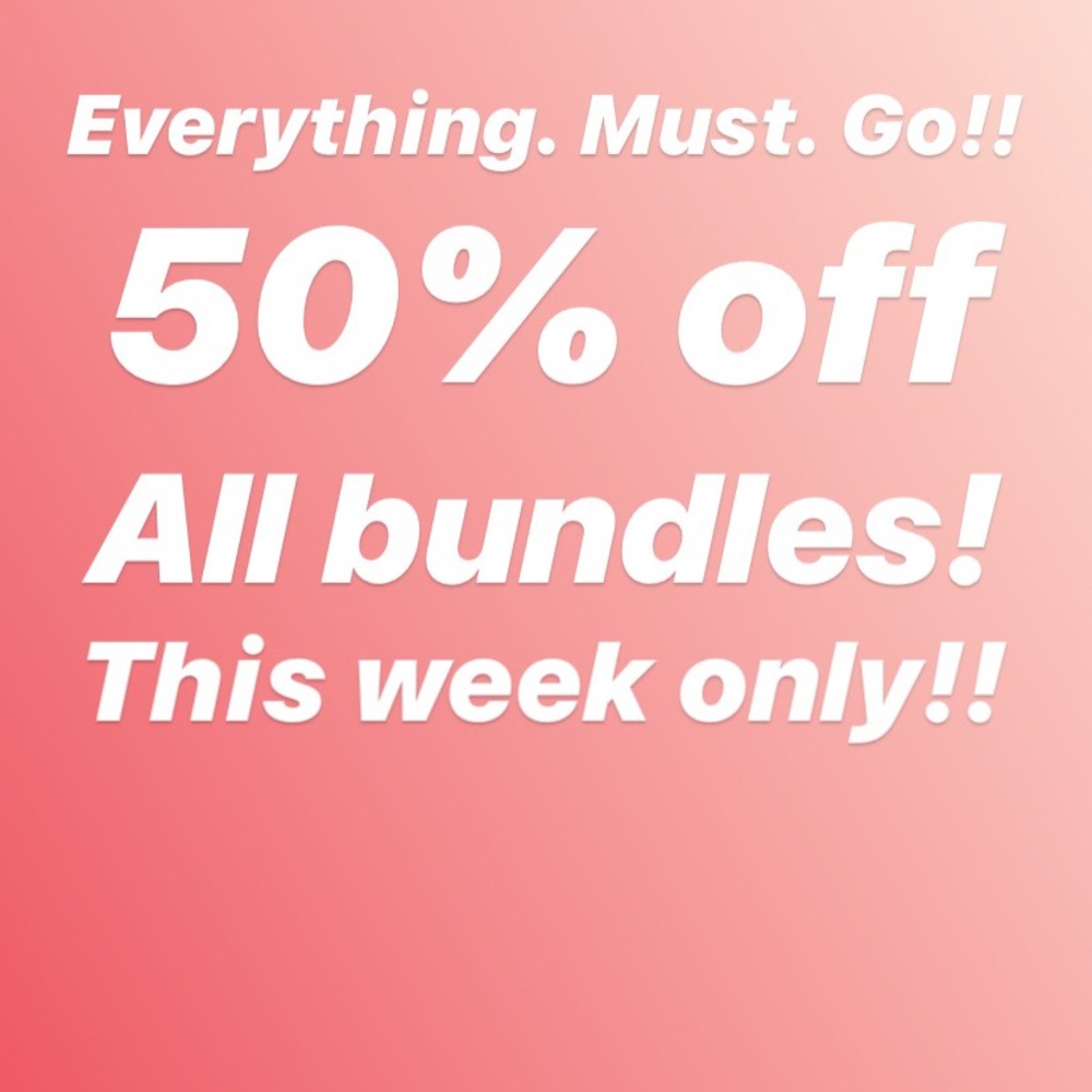 LAST DAY!!!! 50% off everything.